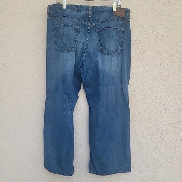 Adriano Goldschmied Men's 38x34 Blue Baggy The Symbol Wide Leg Faded Denim - Picture 8 of 8